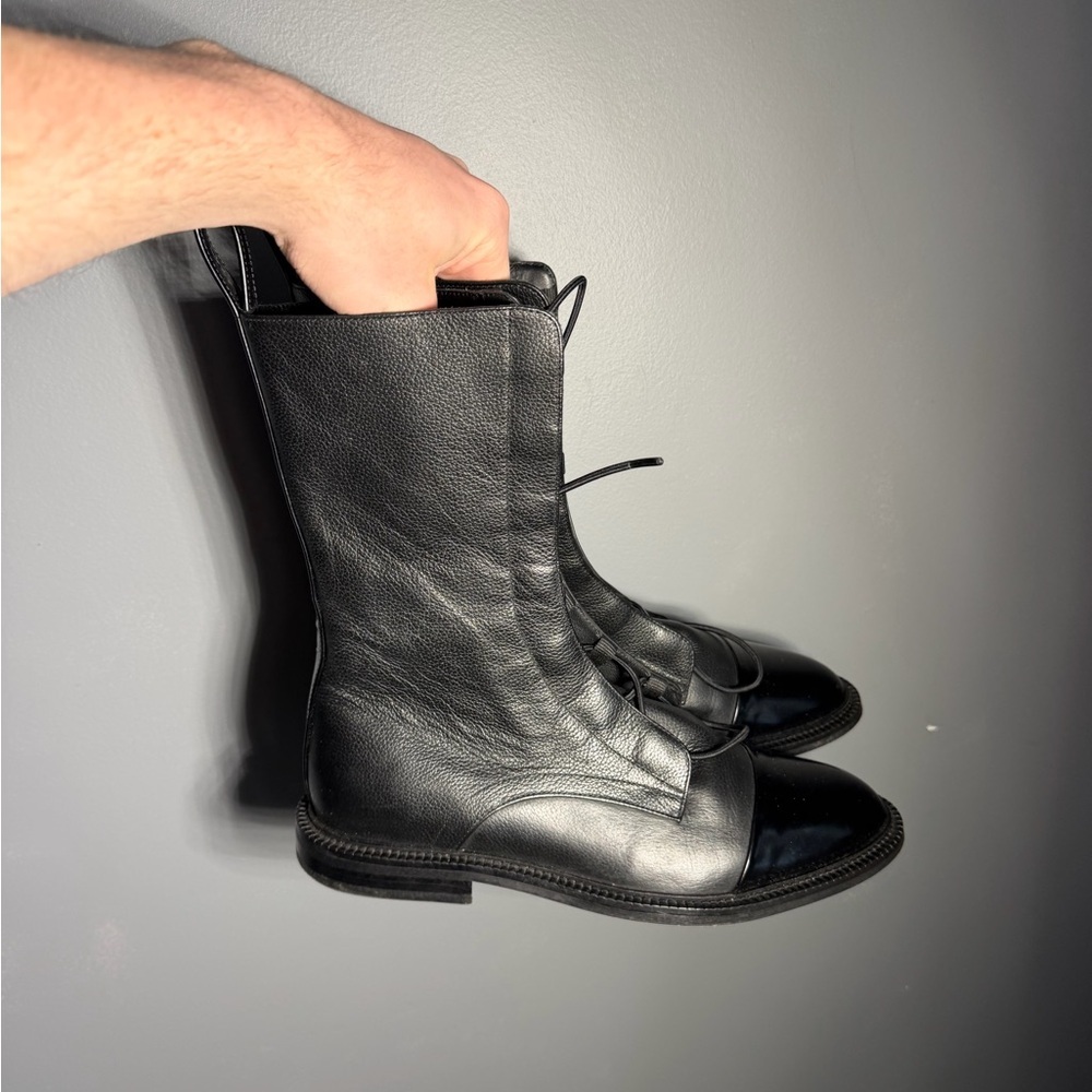 Inch2 Leather Combat Boots Size EU 38